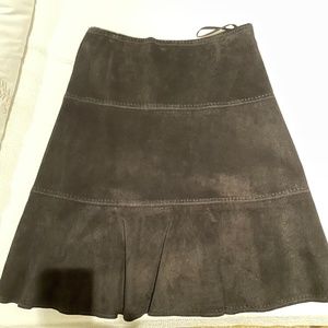 Black suede skirt